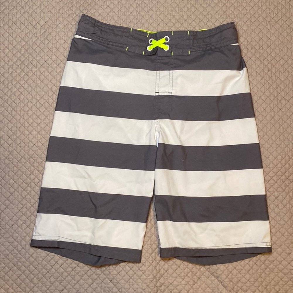 Boy’s Striped Swimming Trunks (with Netting), Size L 12/14 (NEW WITHOUT TAGS)